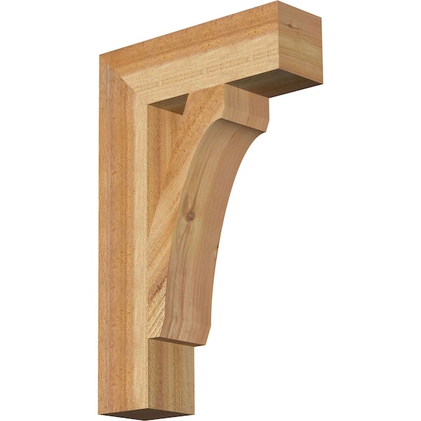 Ekena Millwork Legacy Block Rough Sawn Bracket, Western Red Cedar, 4"W x 14"D x 22"H BKT04X14X22LEC05RWR - main
